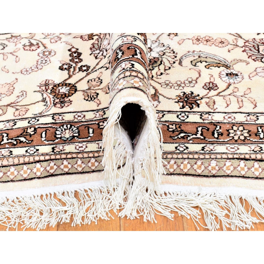 12'0" x 18'4" New Hand Knotted Red Silk & Cotton Blend Rectangle Oriental Rug - MOA10280231