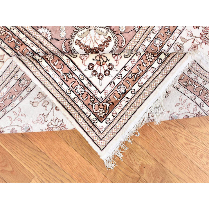 12'0" x 18'4" New Hand Knotted Red Silk & Cotton Blend Rectangle Oriental Rug - MOA10280231