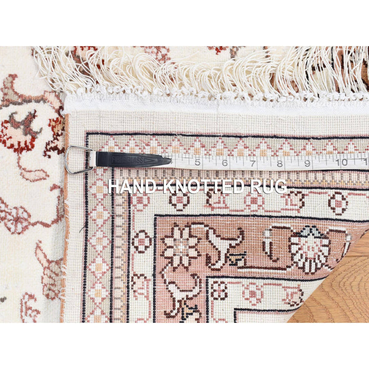 12'0" x 18'4" New Hand Knotted Red Silk & Cotton Blend Rectangle Oriental Rug - MOA10280231