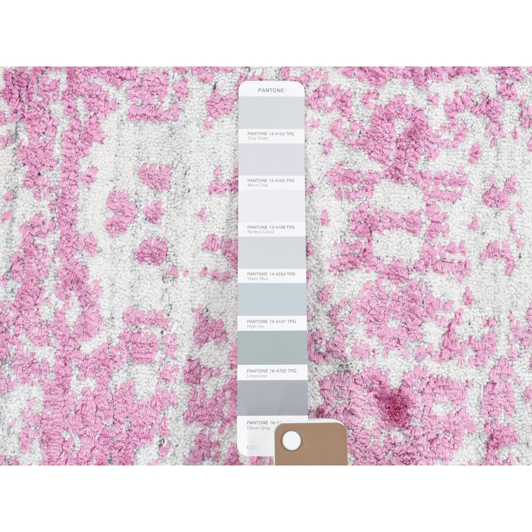 2'0" x 3'0" New Hand Loomed Pink Wool Rectangle Oriental Rug - MOA10280332