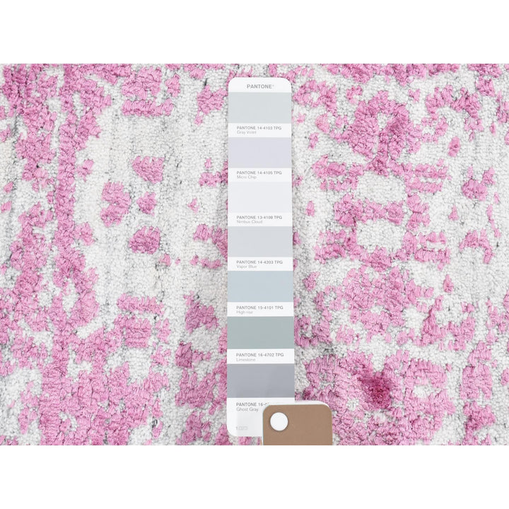 2'0" x 3'0" New Hand Loomed Pink Wool Rectangle Oriental Rug - MOA10280332