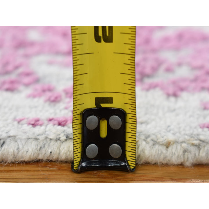 2'0" x 3'0" New Hand Loomed Pink Wool Rectangle Oriental Rug - MOA10280332