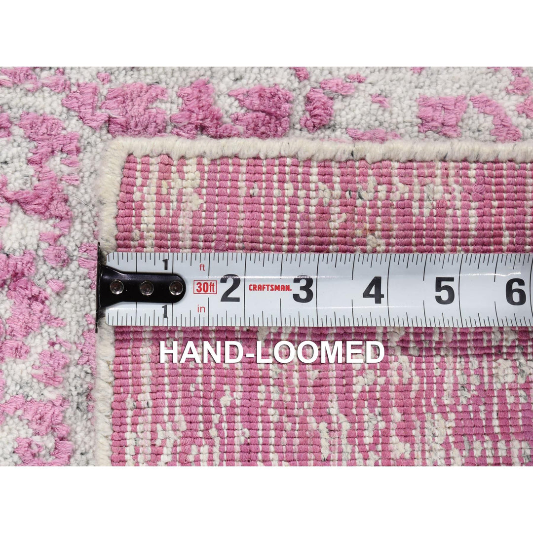 2'0" x 3'0" New Hand Loomed Pink Wool Rectangle Oriental Rug - MOA10280332