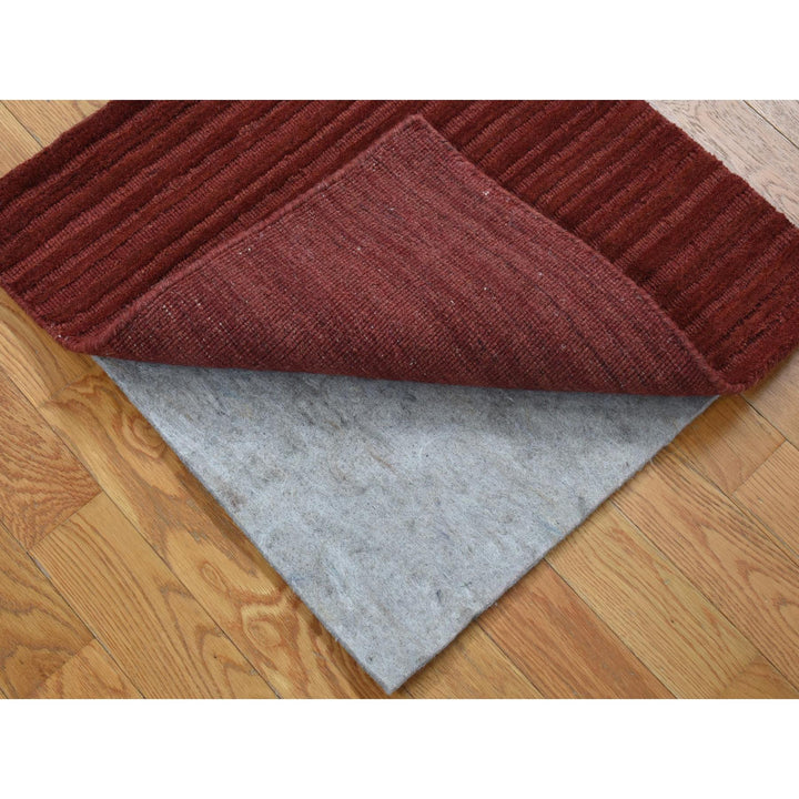 2'1" x 2'1" New Hand Loomed Red Wool Square Oriental Rug - MOA10280369