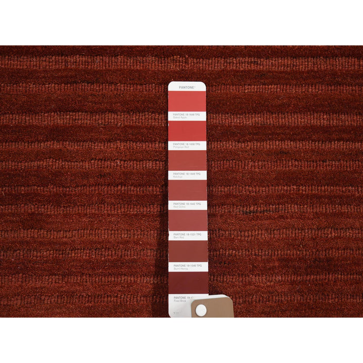 2'1" x 2'1" New Hand Loomed Red Wool Square Oriental Rug - MOA10280369