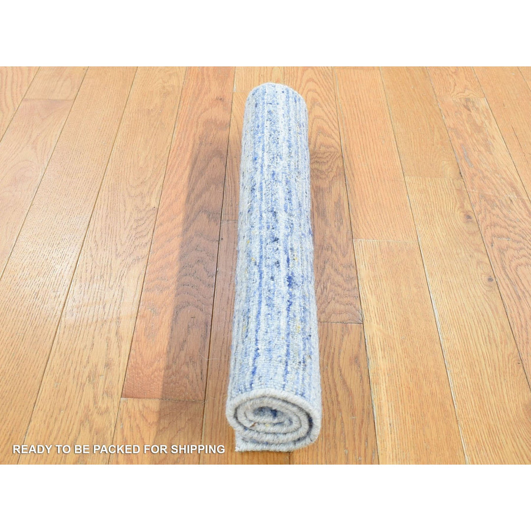 2'0" x 2'0" New Hand Loomed Ivory Wool Square Oriental Rug - MOA10280407