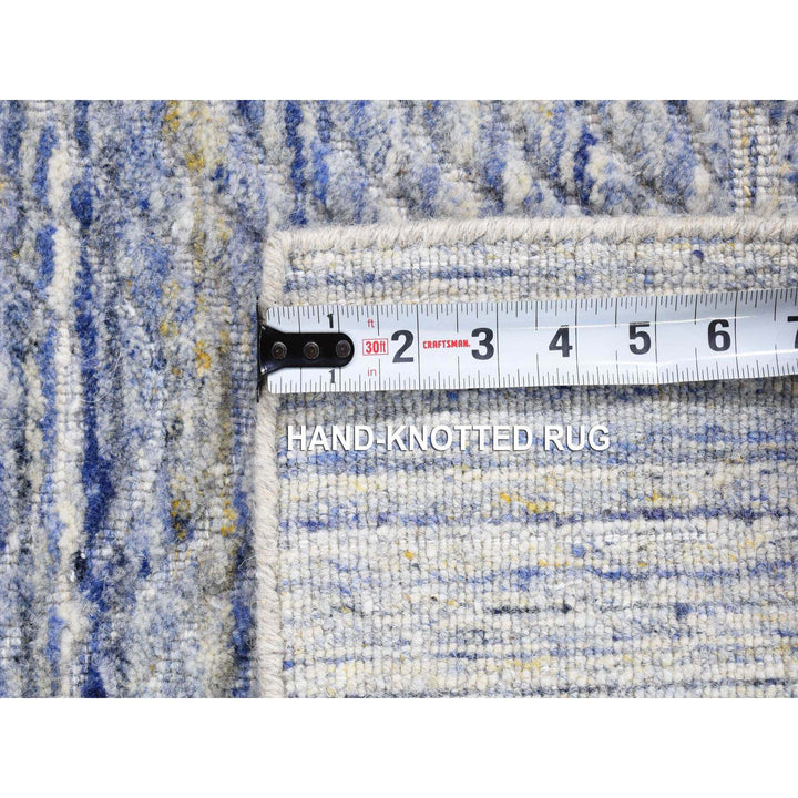 2'0" x 2'0" New Hand Loomed Ivory Wool Square Oriental Rug - MOA10280407