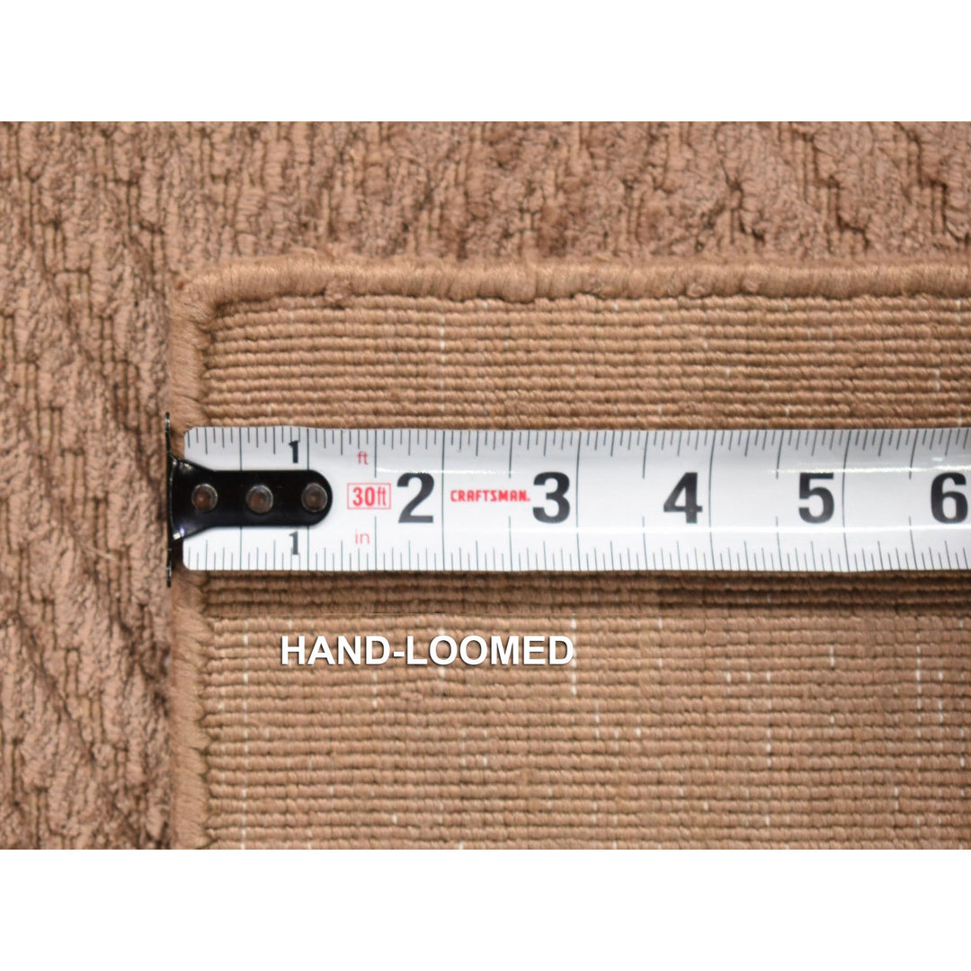 2'1" x 3'0" New Hand Loomed Brown Wool & Silk Rectangle Oriental Rug - MOA10280427