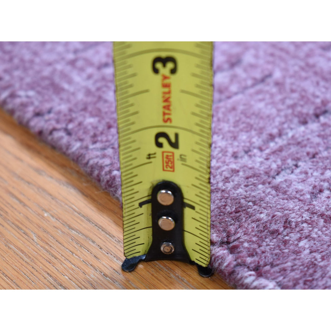 2'0" x 3'0" New Hand Loomed Purple Wool Rectangle Oriental Rug - MOA10280621