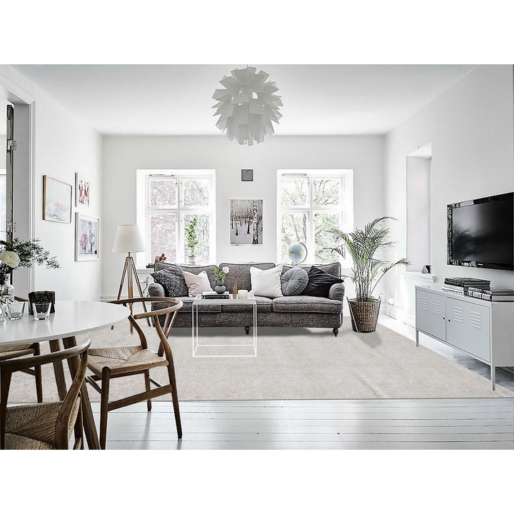 8'10" x 12'1" New Hand Loomed Brown Wool & Silk Rectangle Oriental Rug - MOA10280809