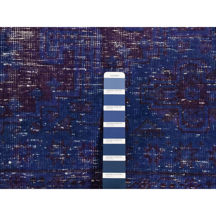 6'10" x 10'1" New Hand Knotted Purple Wool Rectangle Oriental Rug - MOA10280916