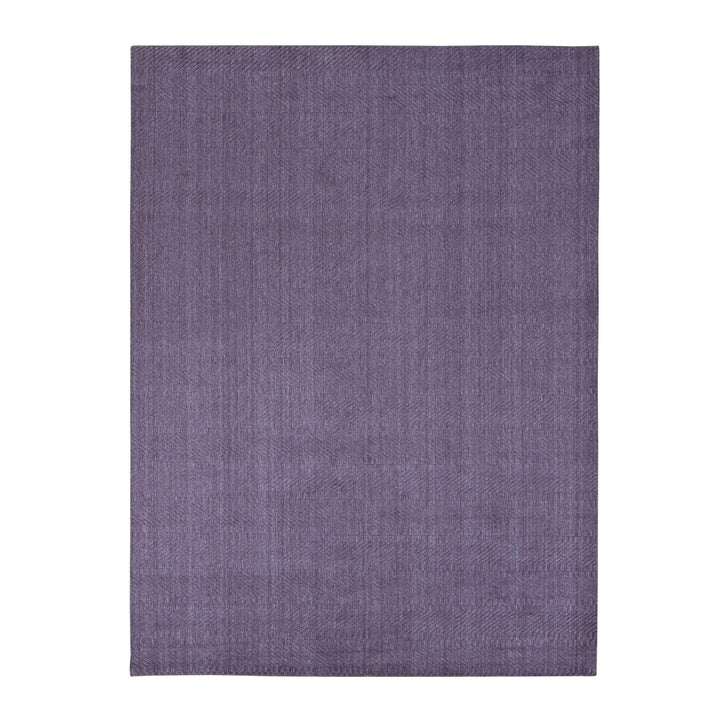 6'1" x 9'0" New Hand Loomed Purple Wool Rectangle Oriental Rug - MOA10280987