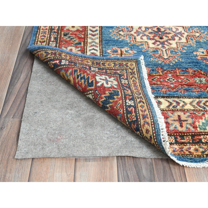 2'8" x 40'8" New Hand Knotted Blue Wool Runner Oriental Rug - MOA10282599