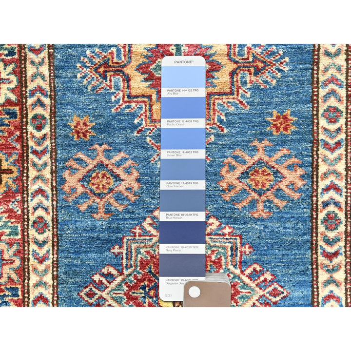 2'8" x 40'8" New Hand Knotted Blue Wool Runner Oriental Rug - MOA10282599
