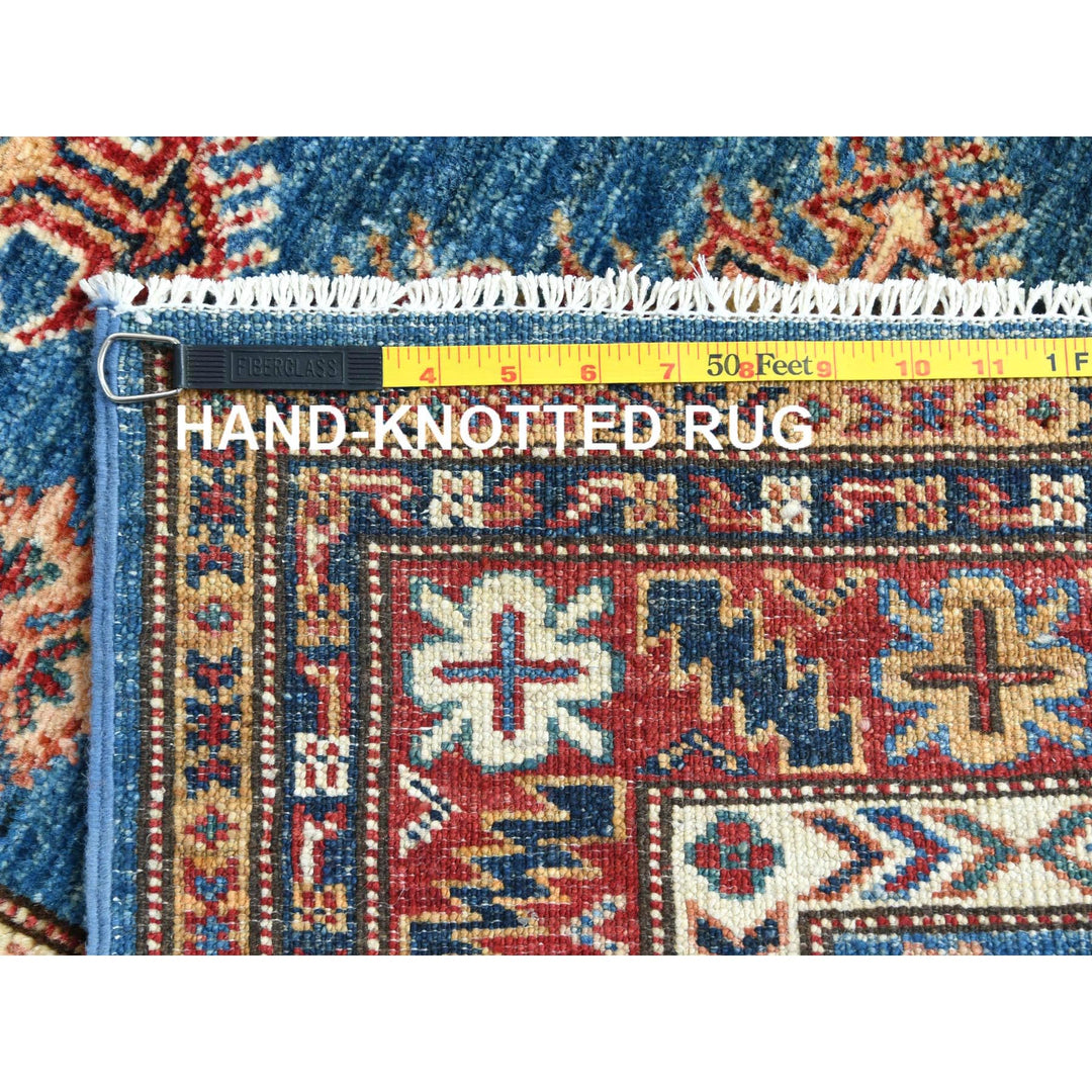 2'8" x 40'8" New Hand Knotted Blue Wool Runner Oriental Rug - MOA10282599