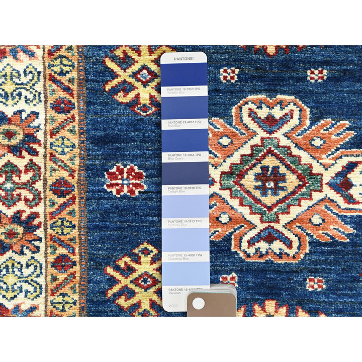 2'10" x 13'2" New Hand Knotted Blue Wool Runner Oriental Rug - MOA10282723