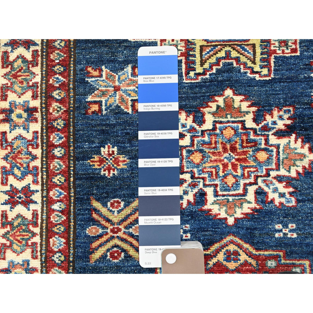 2'10" x 13'8" New Hand Knotted Blue Wool Runner Oriental Rug - MOA10282912