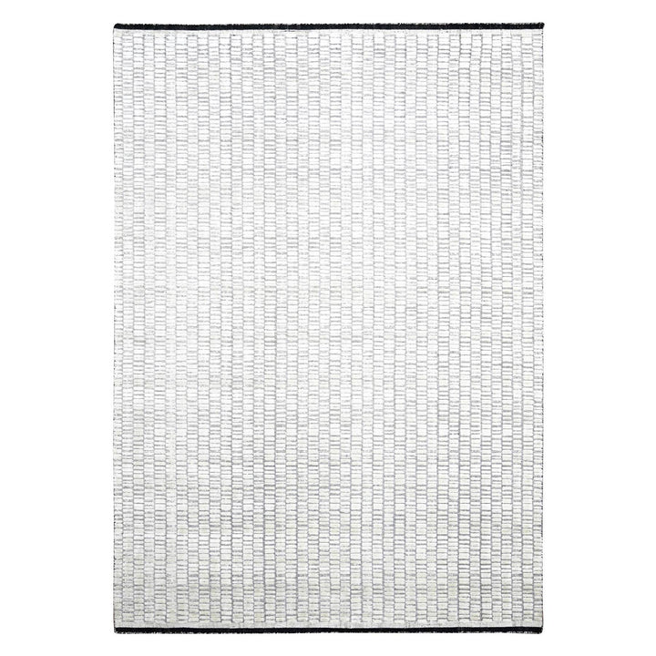 9'0" x 12'2" New Hand Loomed Ivory Wool & Silk Rectangle Oriental Rug - MOA10284225