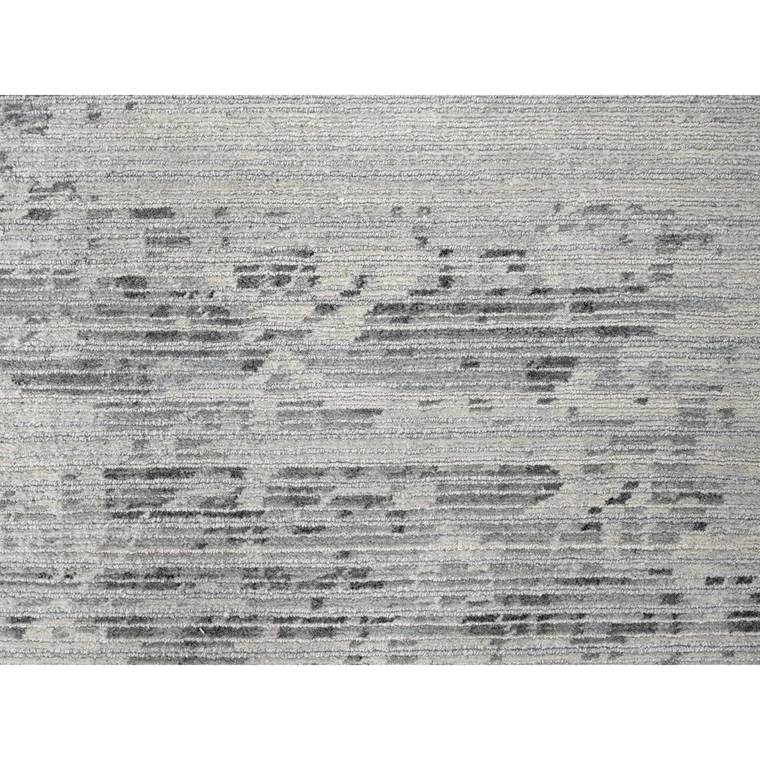 8'11" x 11'11" New Hand Knotted Ivory Wool Rectangle Oriental Rug - MOA10284499