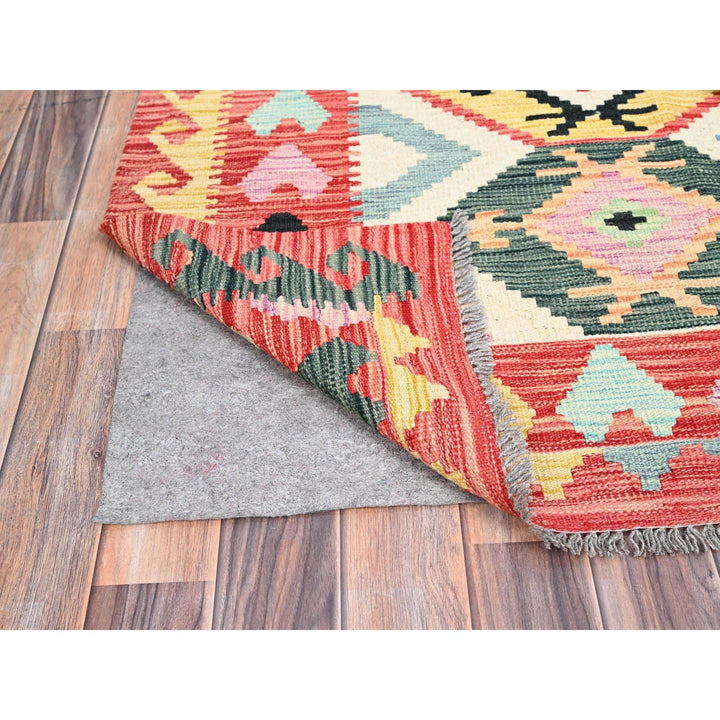 8'3" x 9'9" New Hand Woven Ivory Wool Rectangle Oriental Rug - MOA10285685