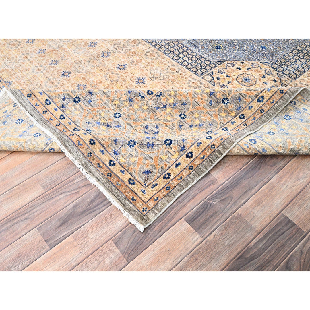 9'10" x 13'10" New Hand Knotted Brown Wool Rectangle Oriental Rug - MOA10285873