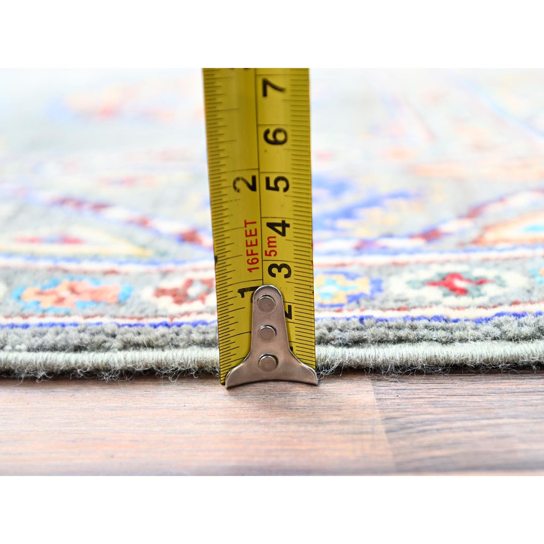 2'9" x 4'4" New Hand Knotted Grey Wool Rectangle Oriental Rug - MOA10286170