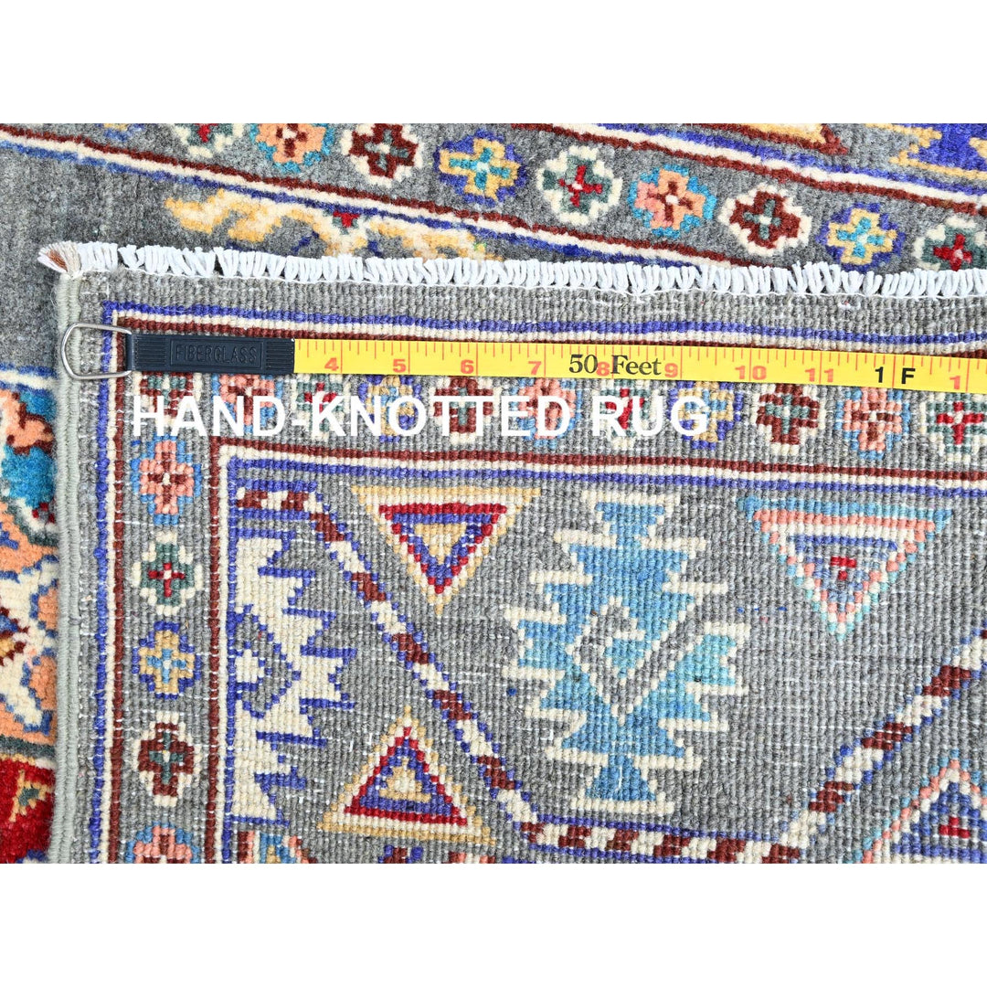 2'9" x 4'4" New Hand Knotted Grey Wool Rectangle Oriental Rug - MOA10286170