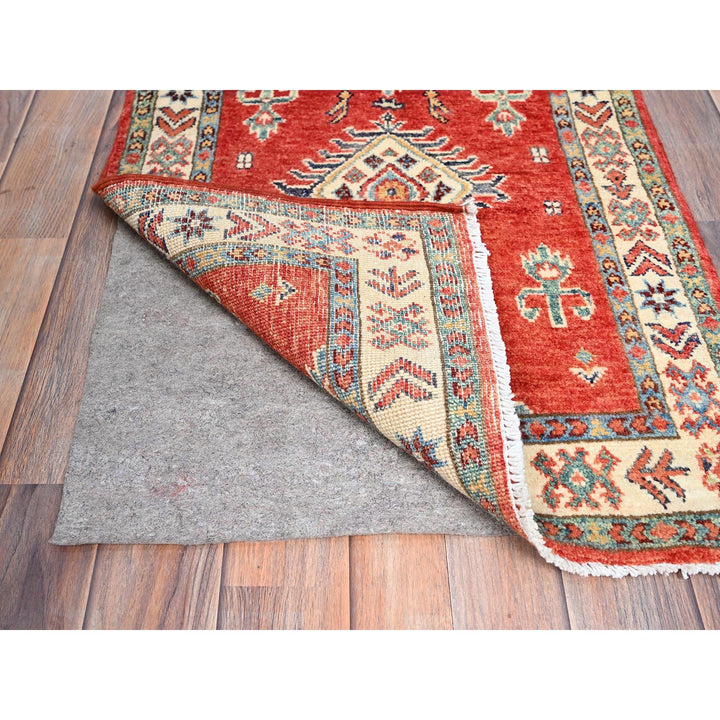2'1" x 2'10" New Hand Knotted Red Wool Rectangle Oriental Rug - MOA10286231