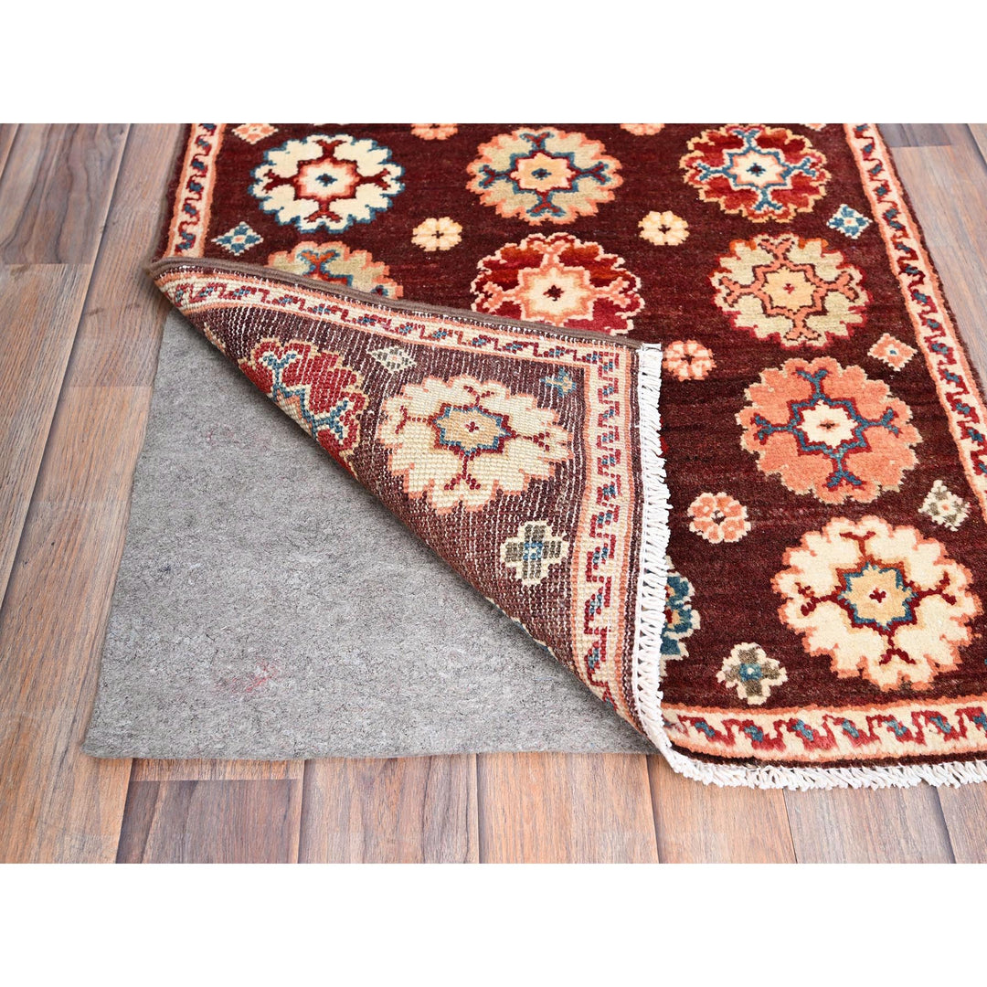 2'0" x 2'10" New Hand Knotted Brown Wool Rectangle Oriental Rug - MOA10286241