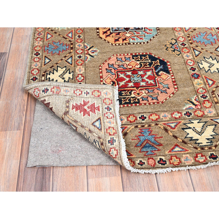 2'8" x 9'7" New Hand Knotted Grey Wool Runner Oriental Rug - MOA10286250