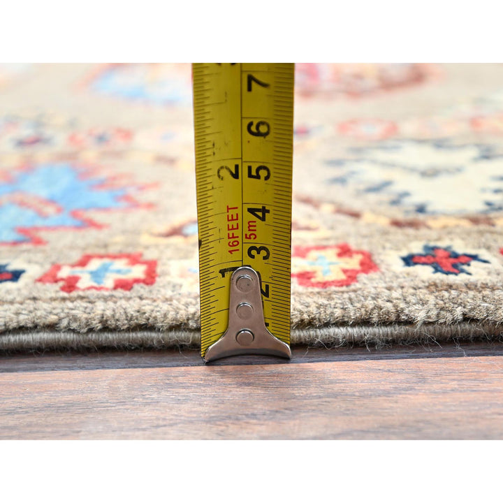 2'8" x 9'7" New Hand Knotted Grey Wool Runner Oriental Rug - MOA10286250