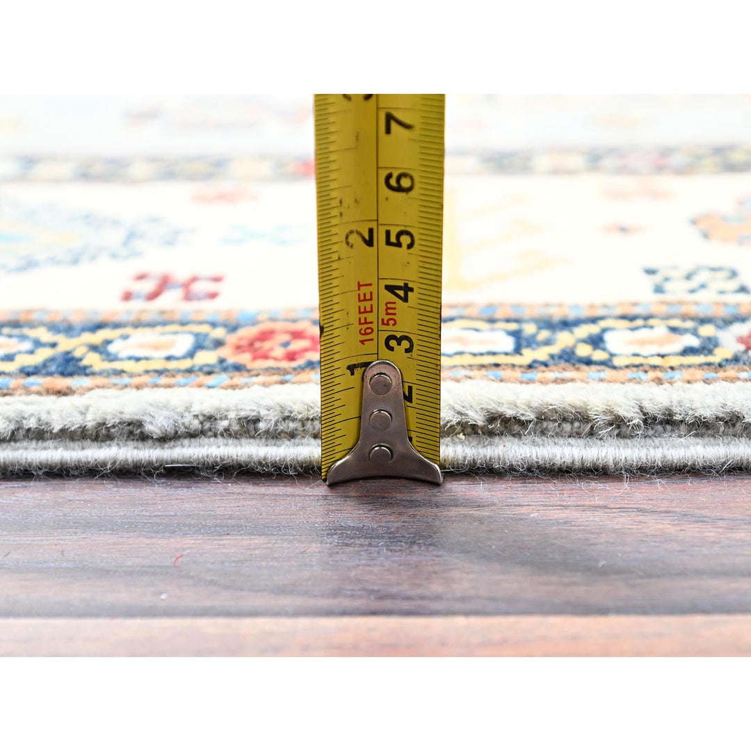 3'11" x 5'9" New Hand Knotted Grey Wool Rectangle Oriental Rug - MOA10286255