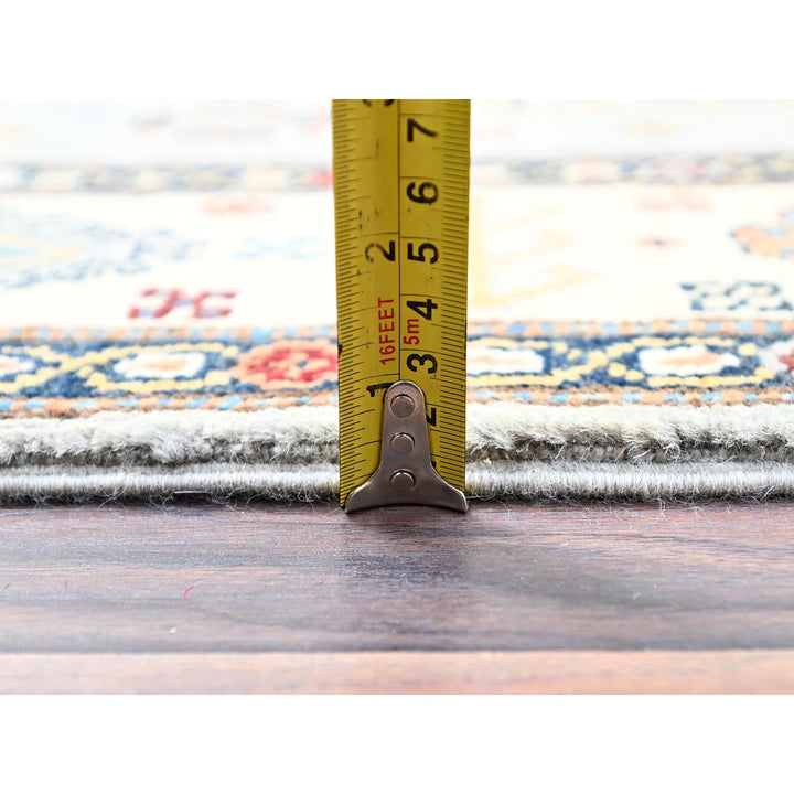 3'11" x 5'9" New Hand Knotted Grey Wool Rectangle Oriental Rug - MOA10286255