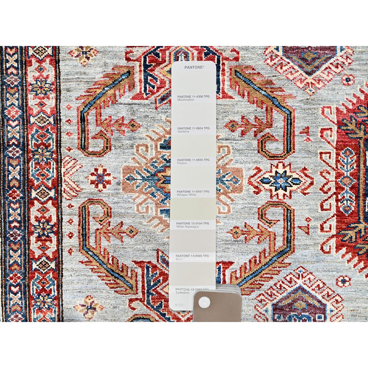 7'11" x 9'10" New Hand Knotted Ivory Wool Rectangle Oriental Rug - MOA10286261