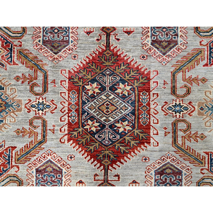 7'11" x 9'10" New Hand Knotted Ivory Wool Rectangle Oriental Rug - MOA10286261