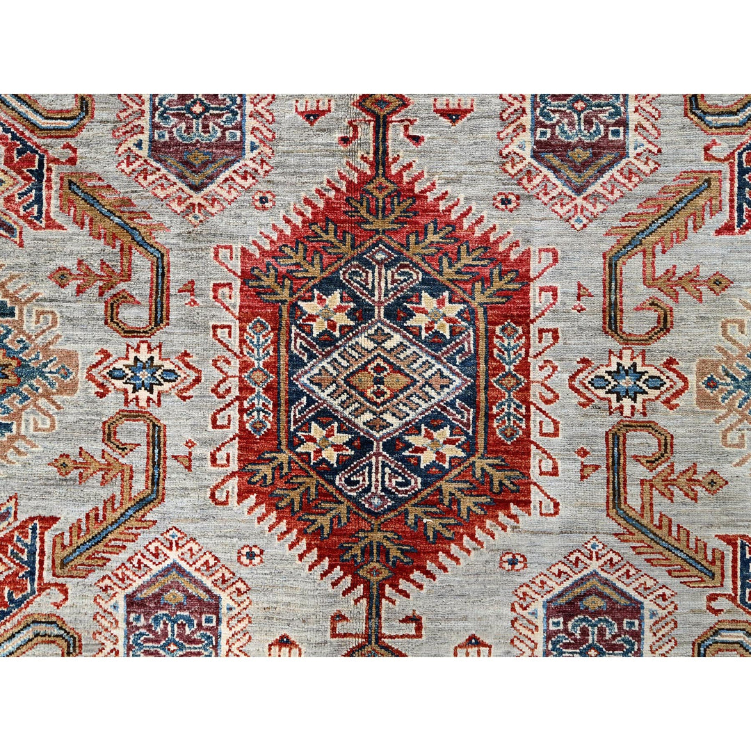 7'11" x 9'10" New Hand Knotted Ivory Wool Rectangle Oriental Rug - MOA10286261