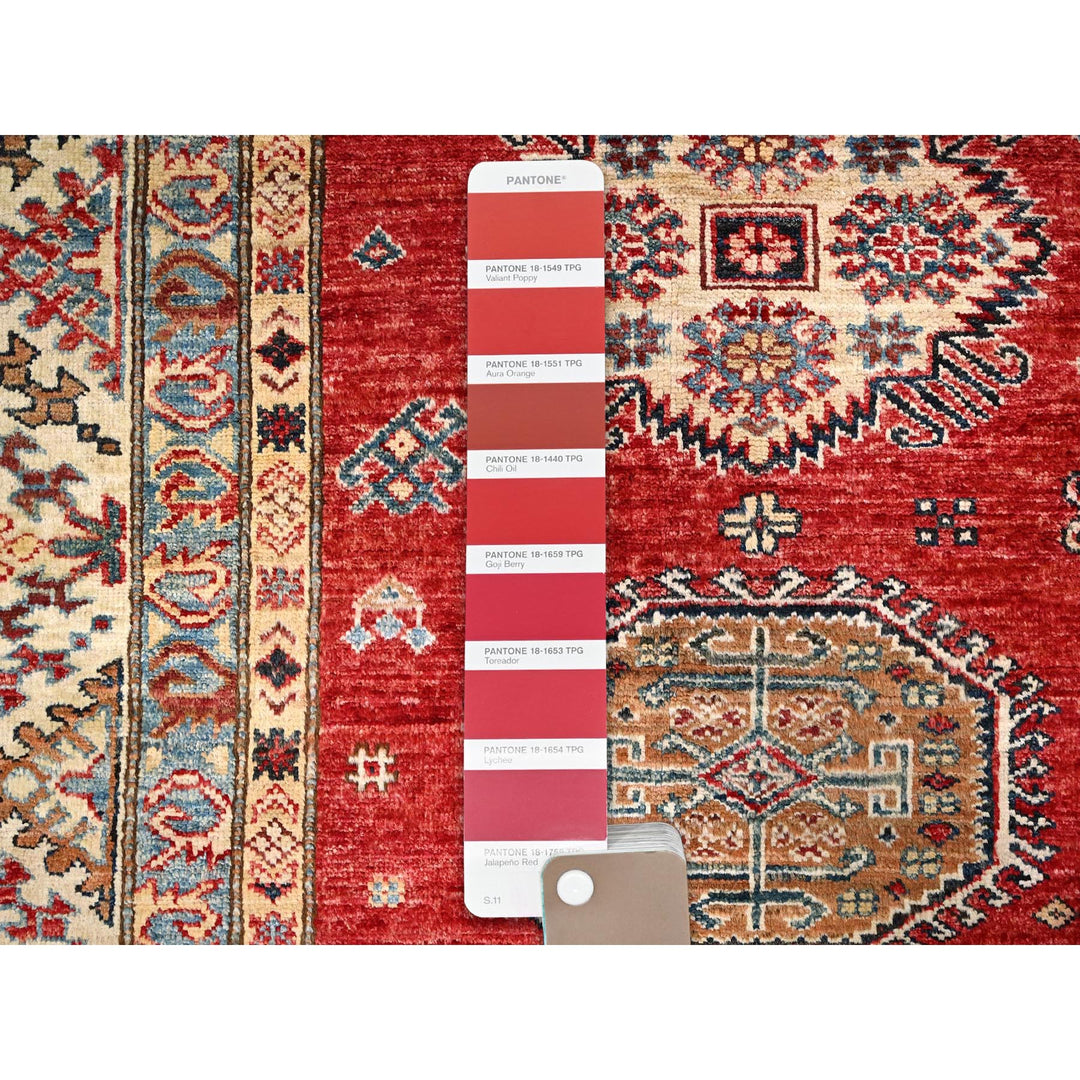 8'4" x 9'10" New Hand Knotted Red Wool Rectangle Oriental Rug - MOA10286267