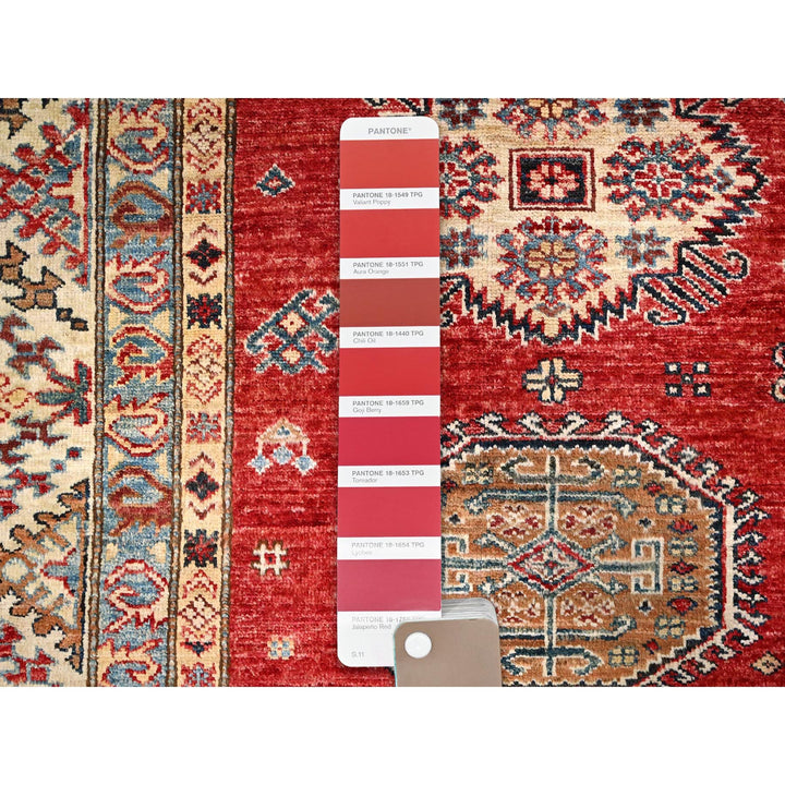 8'4" x 9'10" New Hand Knotted Red Wool Rectangle Oriental Rug - MOA10286267
