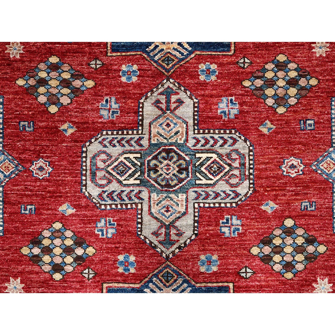 8'2" x 10'4" New Hand Knotted Red Wool Rectangle Oriental Rug - MOA10286269