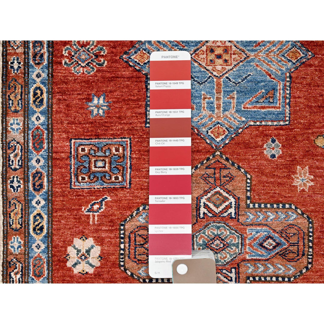 8'2" x 9'10" New Hand Knotted Red Wool Rectangle Oriental Rug - MOA10286273
