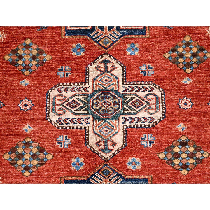 8'2" x 9'10" New Hand Knotted Red Wool Rectangle Oriental Rug - MOA10286273