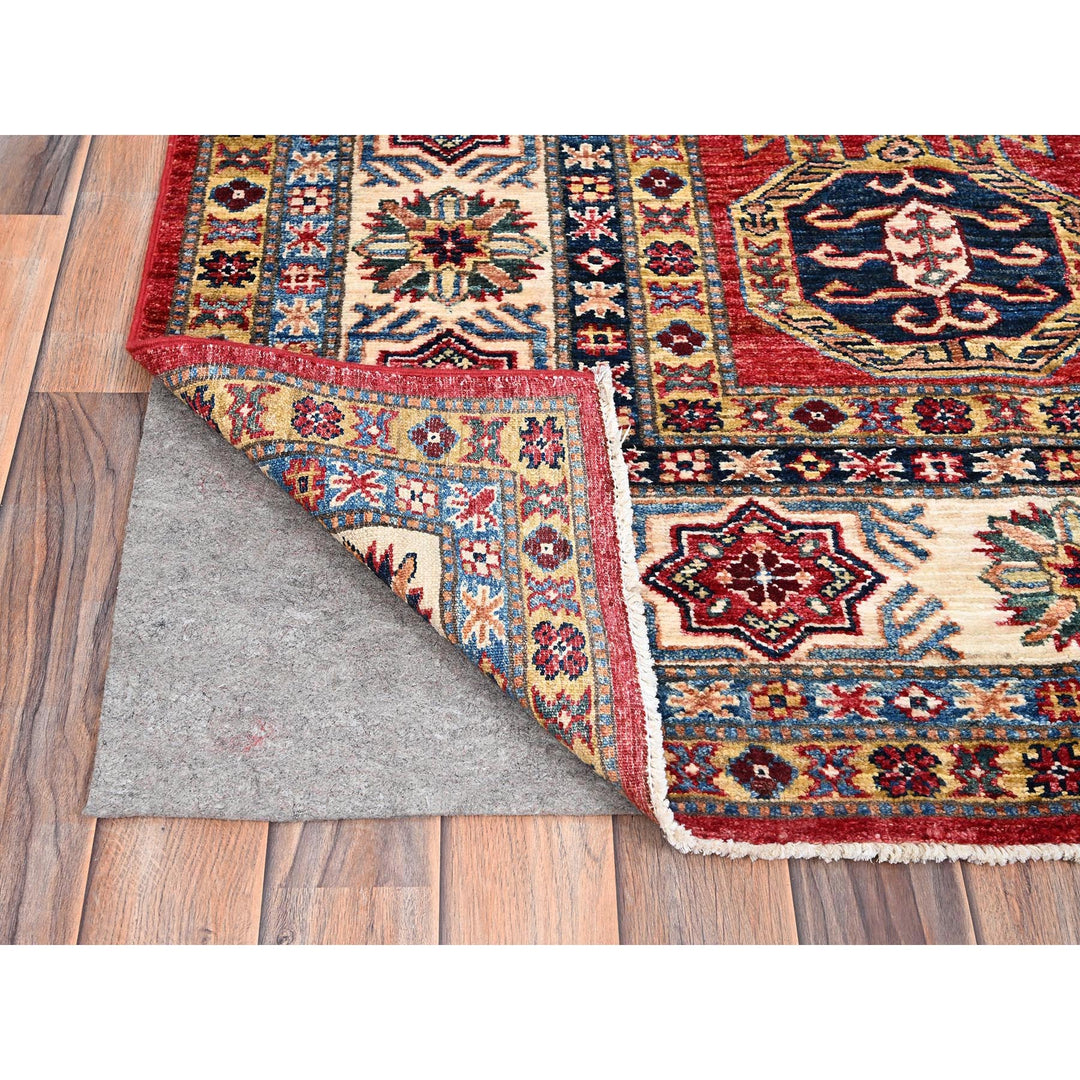 8'1" x 10'4" New Hand Knotted Red Wool Rectangle Oriental Rug - MOA10286275