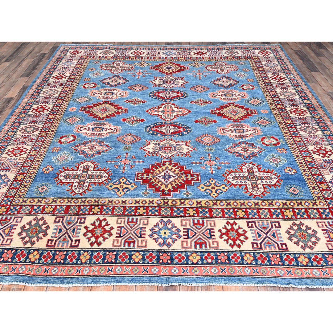 8'3" x 9'8" New Hand Knotted Blue Wool Rectangle Oriental Rug - MOA10286281