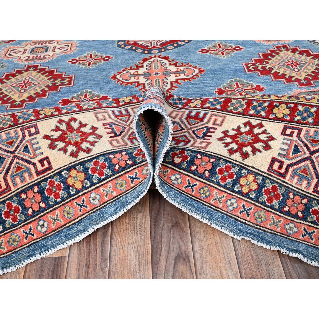 8'3" x 9'8" New Hand Knotted Blue Wool Rectangle Oriental Rug - MOA10286281