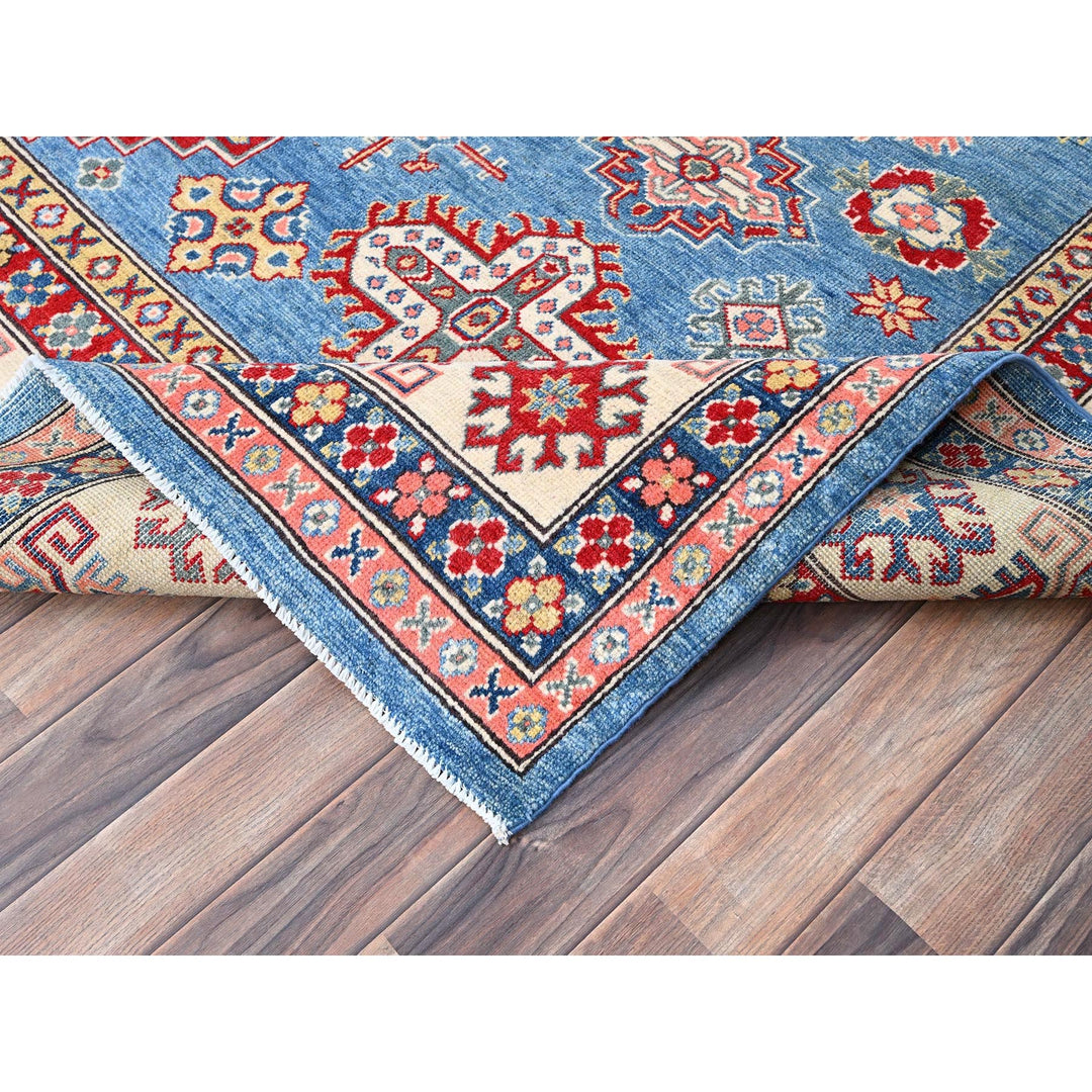 8'3" x 9'8" New Hand Knotted Blue Wool Rectangle Oriental Rug - MOA10286281