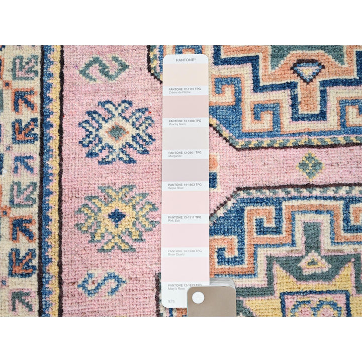 2'7" x 9'7" New Hand Knotted Pink Wool Runner Oriental Rug - MOA10286287