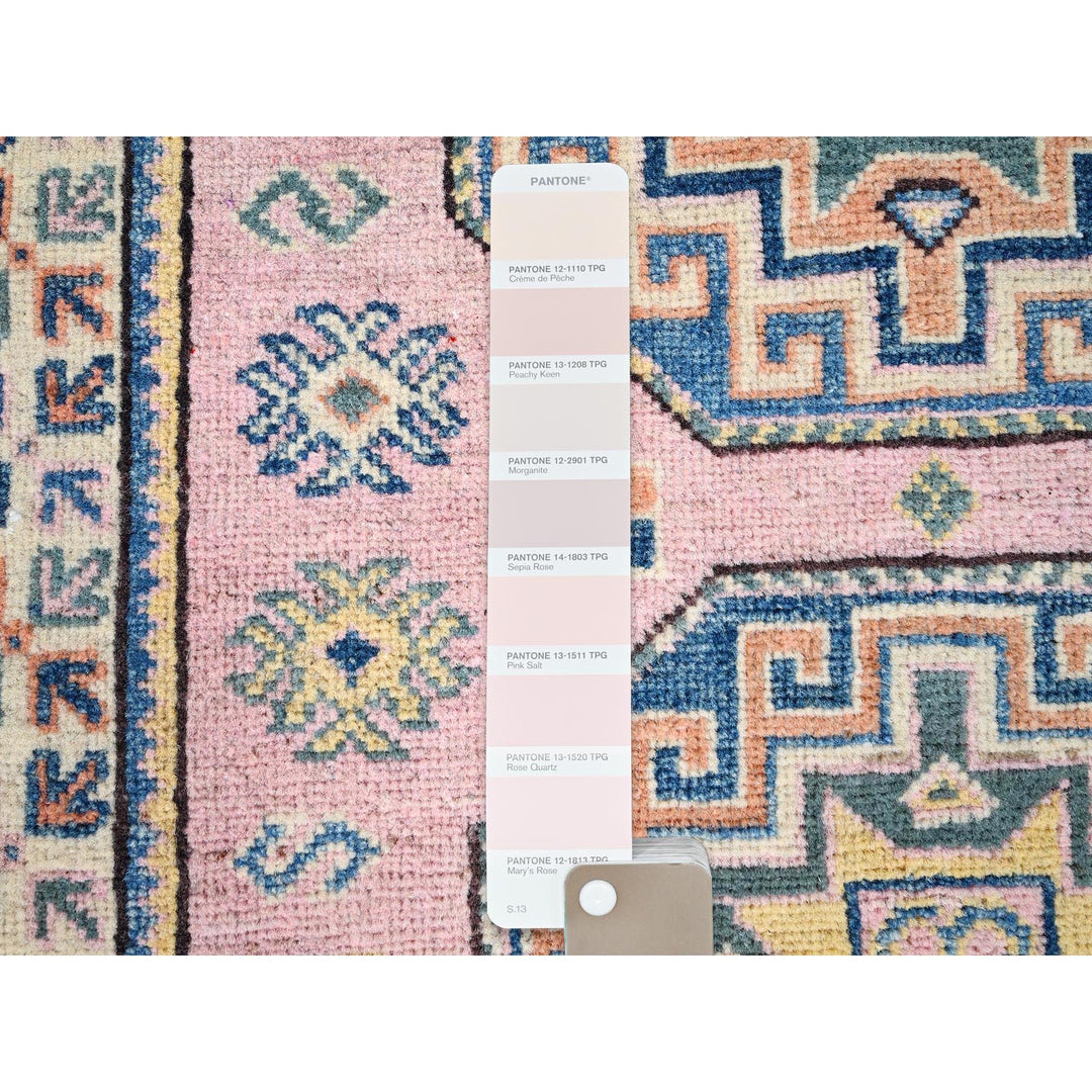 2'7" x 9'7" New Hand Knotted Pink Wool Runner Oriental Rug - MOA10286287