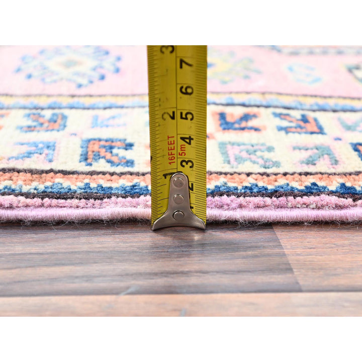 2'7" x 9'7" New Hand Knotted Pink Wool Runner Oriental Rug - MOA10286287