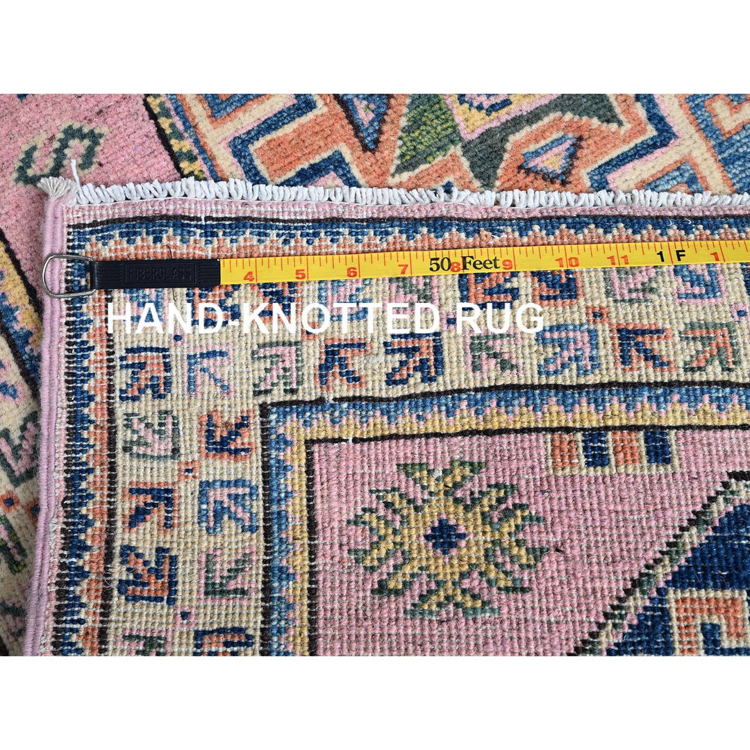 2'7" x 9'7" New Hand Knotted Pink Wool Runner Oriental Rug - MOA10286287