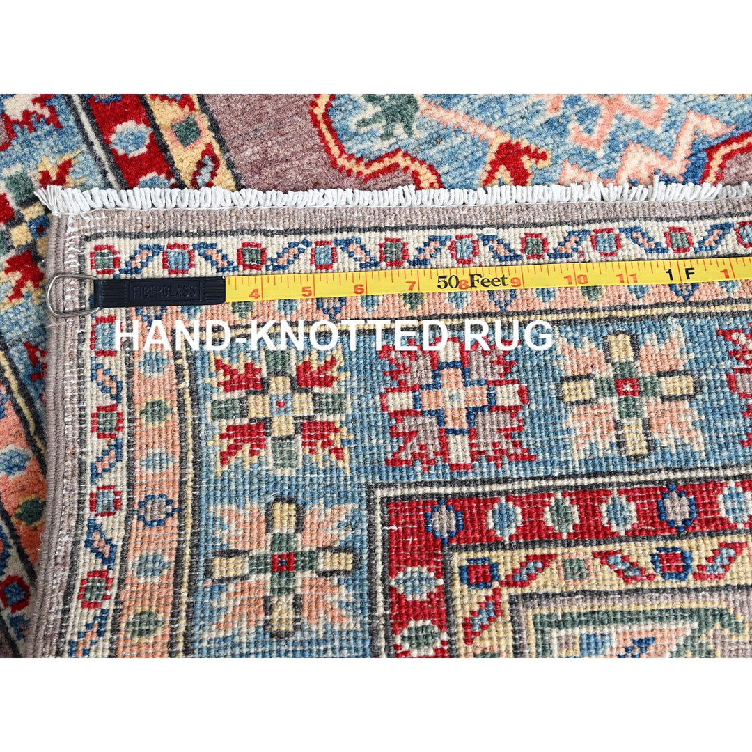 2'7" x 9'3" New Hand Knotted Grey Wool Runner Oriental Rug - MOA10286289